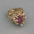 14kt Gold Pink Tourmaline and Diamond Ring