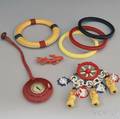 Seven Mostly Bakelite and Plastic Jewelry Items