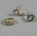 Three Gold and Diamond Rings