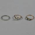 Three Gemstone Rings