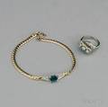 Two Gold and Gemstone Jewelry Items