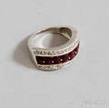 14kt White Gold Ruby and Diamond Ring