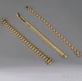 Three Italian 14kt Gold Bracelets
