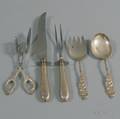 Five Sterling Silver and Silverhandled Flatware Serving Items