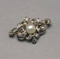 Edwardian Pearl and Diamond Brooch Whiteside  Blank