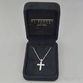14kt White Gold and Diamond Cross Pendant