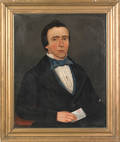 American oil on canvas portrait of CG Ringrose Baltimore