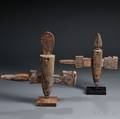 Two Bamana Carved Wood Door Latches