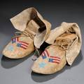 Pair of Plains Hide Moccasins