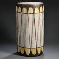 Large Taos Painted Wood Drum