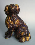 Rockingham glazed spaniel 19th c