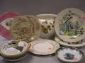 Set of Three Brownfield Mediaeval Pattern Plates Two Aesthetic Transfer Decorated Plates and a Potpourri a Mintons Aesthetic Whimsica