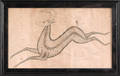 American ink and calligraphy drawing late 19th c
