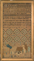 Virginia silk on linen sampler dated 1810
