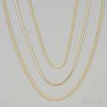 Three 14kt Gold Necklaces