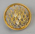 18kt Bicolor Gold and Diamond PendantBrooch