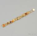 14kt Gold Gemset Slide Bracelet