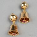 Retro 14kt Bicolor Gold Bell Earpendants