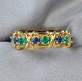 Sapphire and Emerald Band Schlumberger Tiffany  Co