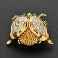18kt Gold Emerald and Diamond Insect Brooch Attributed to Donald Claflin Tiffany  Co