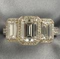 Platinum and Diamond Threestone Ring