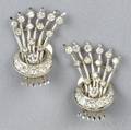 Platinum and Diamond Earclips