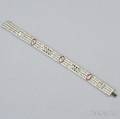 Art Deco Platinum Ruby and Diamond Bracelet