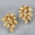 Pair of 18kt Gold and Diamond Clip Brooches Van Cleef  Arpels