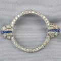 Art Deco Platinum Sapphire and Diamond Circle Brooch Tiffany  Co