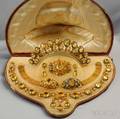 Antique Gold Citrine and Enamel Parure