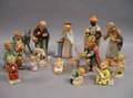 ElevenPiece Hummel Nativity Ceramic Figural Group and Five Angelic Ceramic Figures
