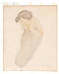 Auguste Rodin French 18401917 Psych Femme agenouille portant la main sur sa joue