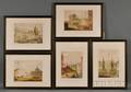 JH Buffords lithographer Boston 19th Century Lot of Five Old Boston Series Views Beacon Hill From Mt Vernon St Beacon Hi
