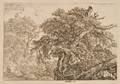 Lot of Six Landscape Etchings Five attributed to Jacob van Ruisdael