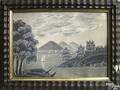 American charcoal river landscape late 19th c