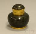 Giltmetal Mounted Cloisonne Inkwell probably French ht 3 in