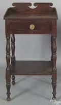 New England Sheraton cherry one drawer stand ca 1820