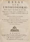 Essai sur Lhorlogerieseconde editiontome second