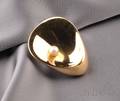 18kt Gold and Cultured Pearl Brooch Georg Jensen
