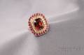 Hessonite Garnet and Diamond Ring