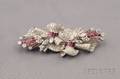 Platinum Ruby and Diamond Dress Clips