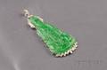 18kt White Gold Jadeite and Diamond Pendant