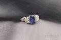Platinum Sapphire and Diamond Ring