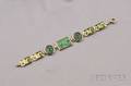 Art Deco 14kt Gold Enamel and Jadeite Bracelet Enos Richardson  Co Newark