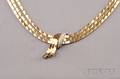 Retro 18kt Rose Gold and Diamond Necklace France