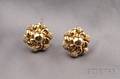 18kt Gold and Diamond Flower Earclips