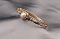 Antique Pearl and Diamond Bangle Bracelet