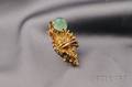 18kt Gold and Emerald Conch Shell Brooch Seaman Schepps