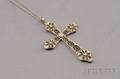 Art Deco 18kt White Gold and Diamond Pendant Cross
