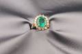 18kt Gold Emerald and Diamond Ring
